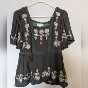 Bhöme Green flowy top